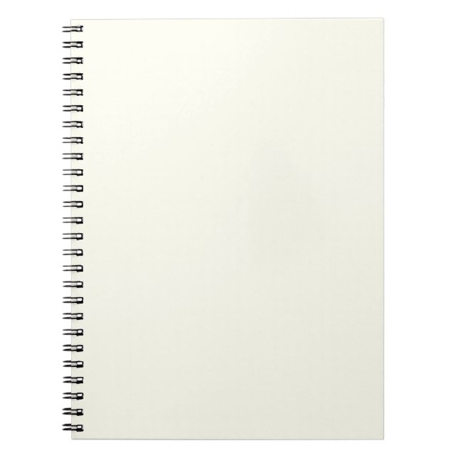 Minimalist ivory plain solid colour elegant chic notebook (Front)
