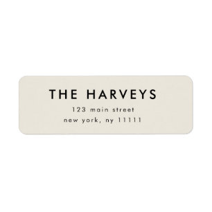 Minimalist Ivory Return Address Label