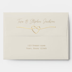 Minimalist Ivory Wedding Envelope