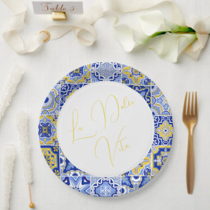 Minimalist Ivory Wedding  Paper Plate