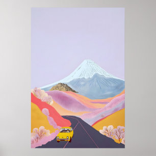 Minimalist Japan Travel Poster - Whimsical Yellow