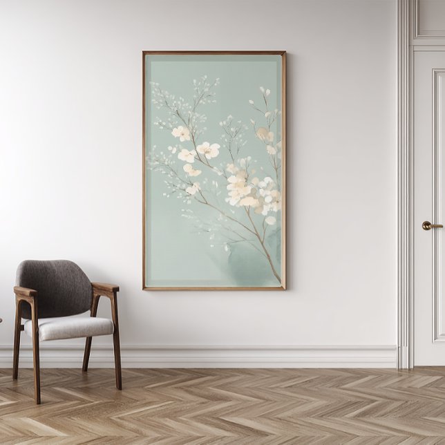 Minimalist Japandi Floral Wall Art Print (Creator Uploaded)