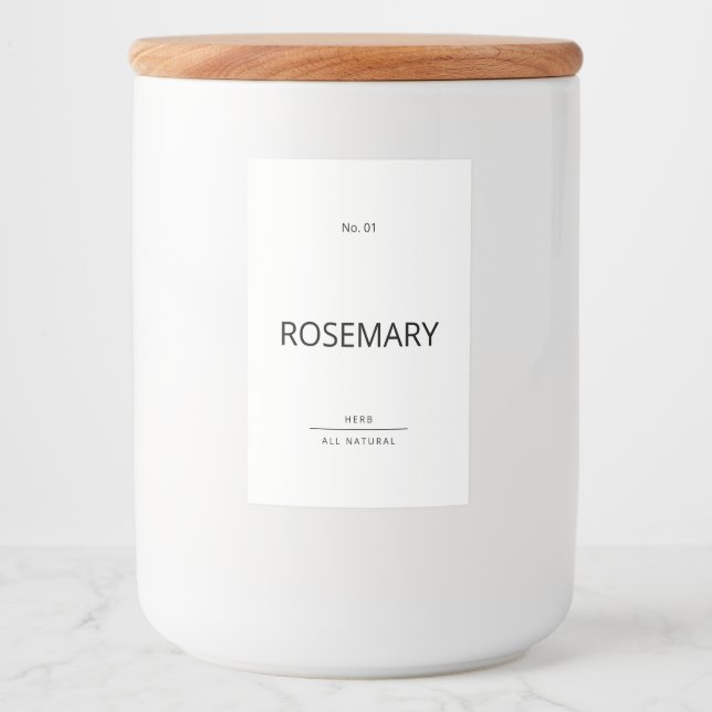 Minimalist Jar  Food Label (Front)