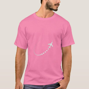 Minimalist Jet Aeroplane Flight Cartoon Graphic T- T-Shirt