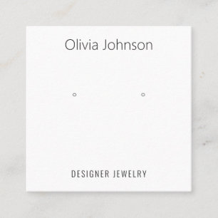 Minimalist Jewelry Earring Display Business Card