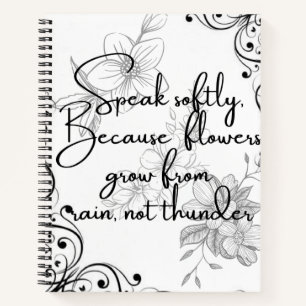 MINIMALIST JOURNAL WITH BOTANICAL & QUOTE