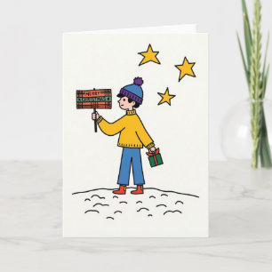 Minimalist Joy Christmas Card