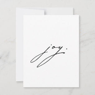 Minimalist Joy Christmas Card Quote