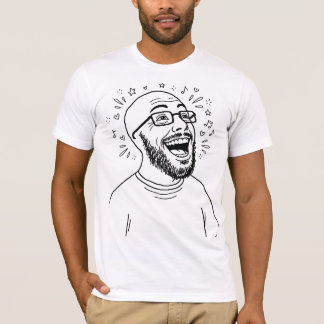 Minimalist Joy Line Art Portrait T-Shirt