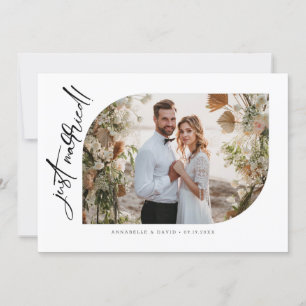 Minimalist Just Married Photo Announcement