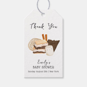 Minimalist Kawaii S'more Love & Fun Baby Shower Gift Tags