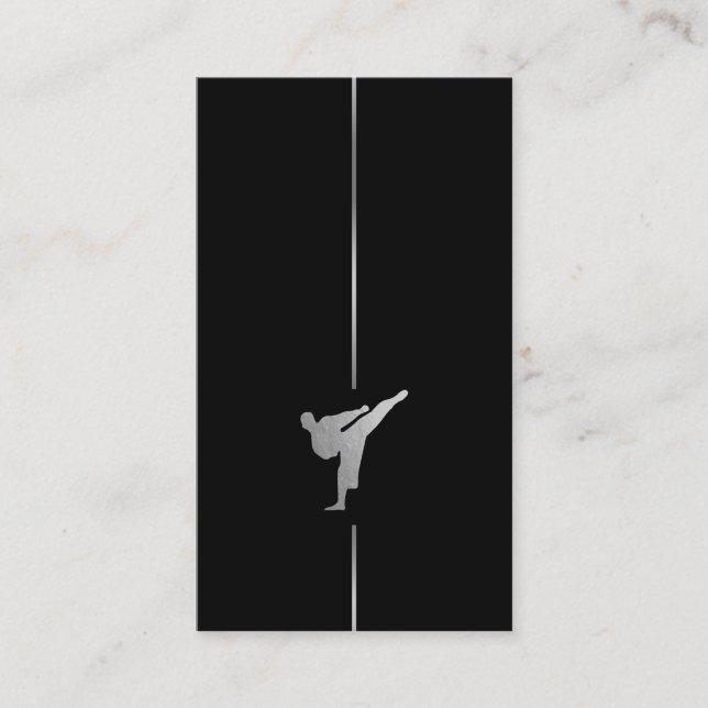Minimalist Kickboxing - Martial Arts Business Card (Front)