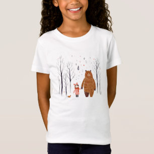Minimalist Kids Drawing, Simple, Teddy Bear T-Shirt