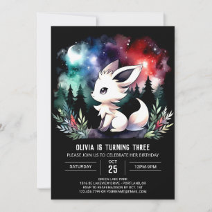 Minimalist Kids Wolf Birthday Invitation