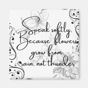 MINIMALIST KINDNESS QUOTE -BOTANICAL INSPIRATIONAL MAGNET