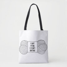 Minimalist Knitting Project Bag - Funny Quote