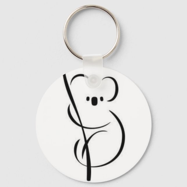 Minimalist Koala Key Ring (Front)