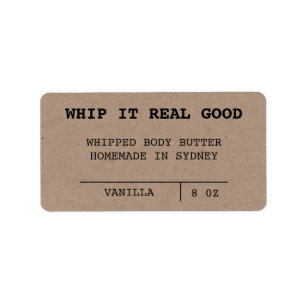 Minimalist Kraft Body Butter Labels