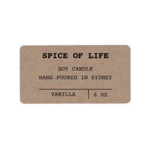Minimalist Kraft Candle Labels