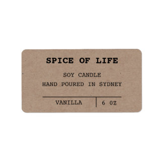 Minimalist Kraft Candle Labels