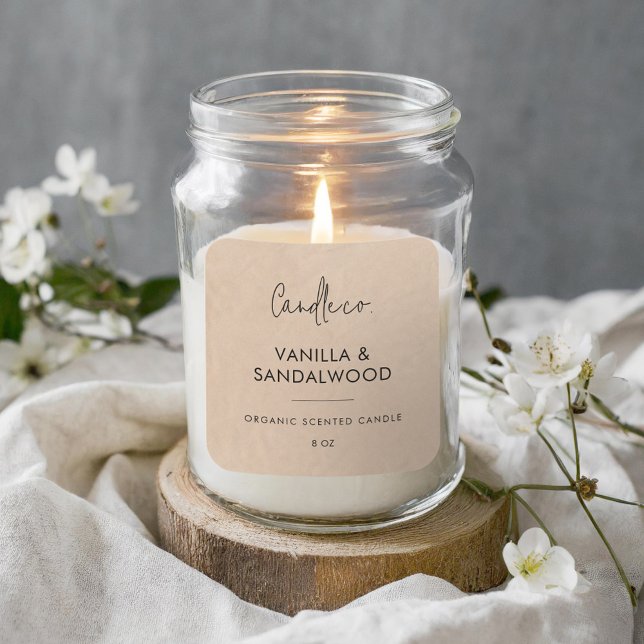 Minimalist Kraft Custom Candle Label (Creator Uploaded)