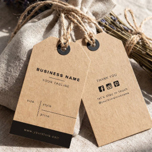Minimalist Kraft Paper Business Price Hang Tags