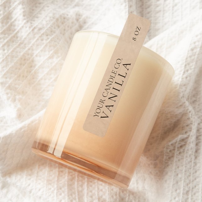 Minimalist Kraft Personalised Candle Label (Creator Uploaded)