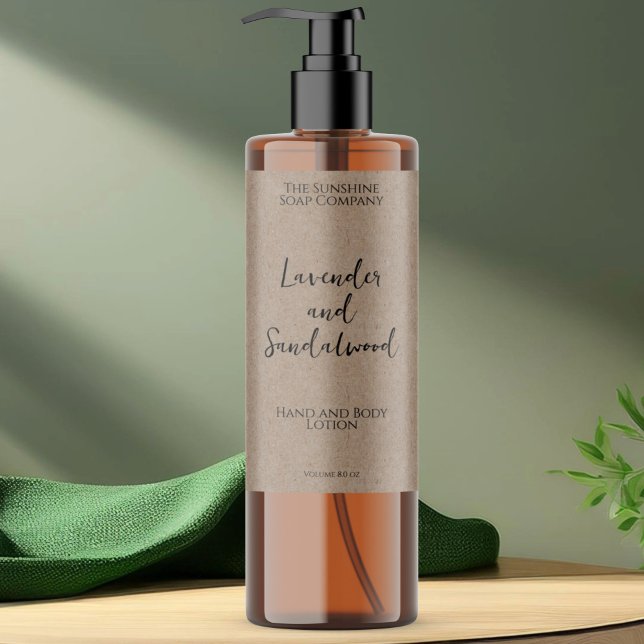 Minimalist kraft waterproof cosmetics bottle label (Creator Uploaded)