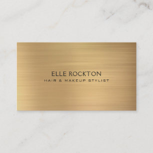 Minimalist La Boca Gold Metal Business Card