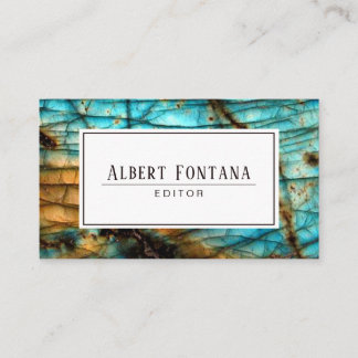 Minimalist Labradorite Business Card