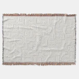 Minimalist Labyrinth Line Blanket