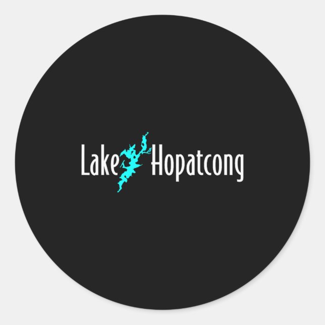 Minimalist Lake Hopatcong - New Jersey  Classic Round Sticker (Front)
