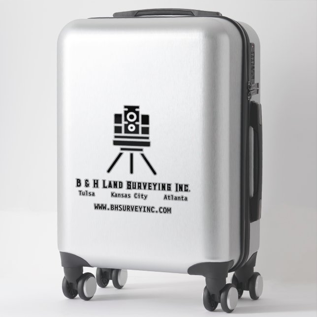 Minimalist Land Surveyor Business Decal (Suitcase)