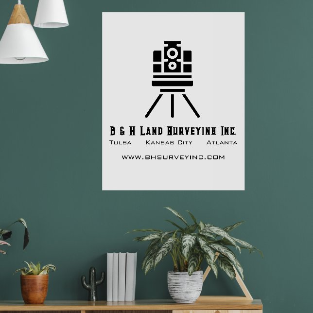 Minimalist Land Surveyor Business  Poster (Living Room 1)