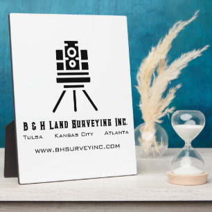 Minimalist Land Surveyor Tabletop Business Plaque