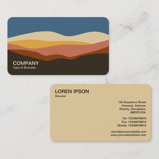 Minimalist Landscape 170723 v2 Business Card (Front/Back)