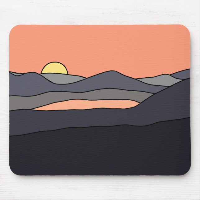Minimalist Landscape Sunset Design 287 Mouse Mat (Front)