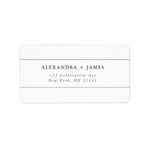 Minimalist Large Modern Return Address Label