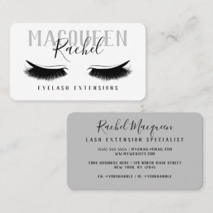 Minimalist Lashes Eyeshadow Glitter Eyelash Makeup Business Card