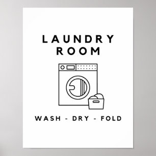 Minimalist Laundry Room Poster