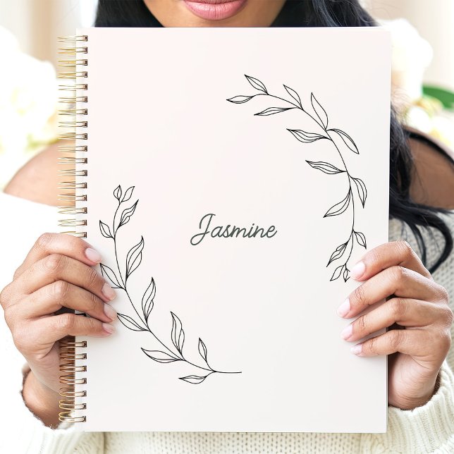 Minimalist Laurel Wreath Custom Name Planner (Creator Uploaded)
