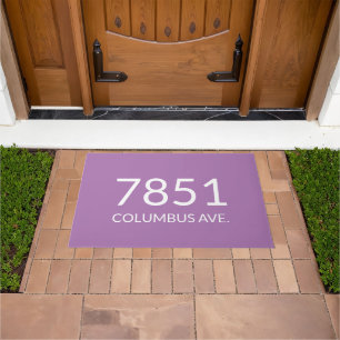 Minimalist lavender and white elegant doormat