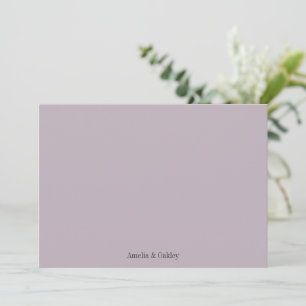 Minimalist Lavender Elegant Wedding Personalised Thank You Card