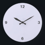 Minimalist. Lavender. Large Clock<br><div class="desc">Minimalist round wall clock,  in a pretty Lavender color. This clock will enhance any room.</div>