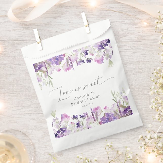 Minimalist lavender lilac floral bridal shower favour bags (Clipped)