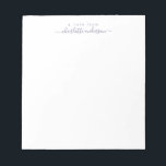 Minimalist Lavender Script Lettering Personalised  Notepad<br><div class="desc">Minimalist Lavender Script Lettering Personalised Notepad</div>