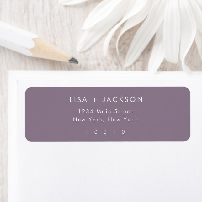 Minimalist Lavender Simple Return Address Label (Insitu)