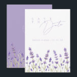 Minimalist Lavender Wildflowers Initials Wedding Save The Date<br><div class="desc">Elevate your wedding with our modern, Minimalist Lavender Wildflowers Initials Wedding Save the Date Cards, featuring delicate lilac and lavender hues that evoke the beauty of spring and summer. These simple yet elegant designs capture the essence of wildflowers, perfect for a charming and romantic celebration, along with the couple's initials,...</div>