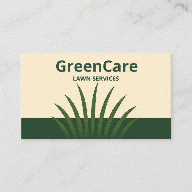 Minimalist Lawn Care Business Card (Front)