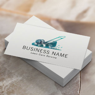 Minimalist Lawn Care & Landscaping Service Business Card